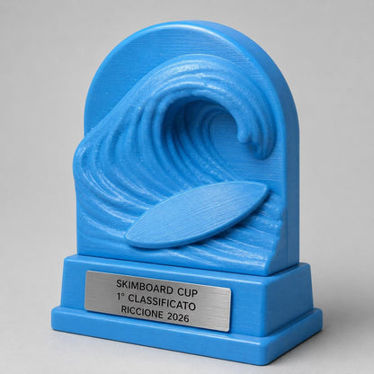 Trofeo Skimboarding Personalizzato, Premio Sportivo per Gare Skimboard, Club, Scuole e Associazioni