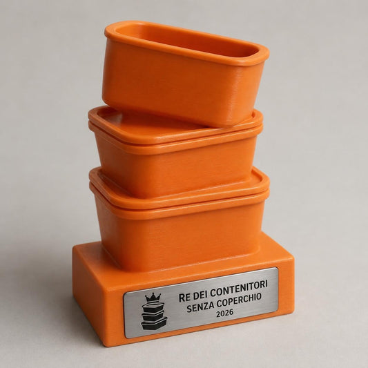 Trofeo Campione dei Contenitori Senza Coperchio Personalizzato, Regalo Divertente per Famiglia, Amico o Coinquilino