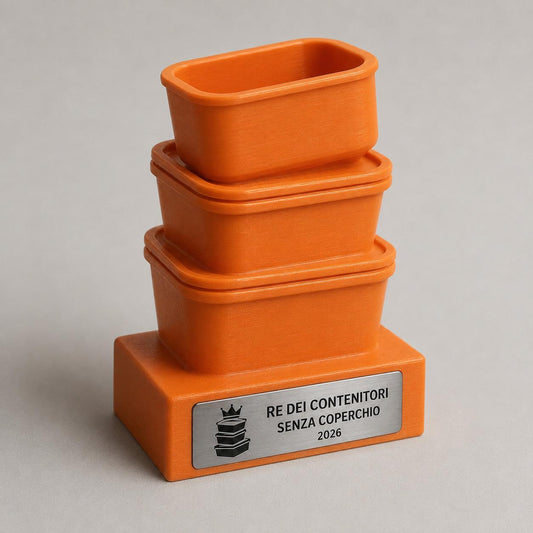 Trofeo Campione dei Contenitori Senza Coperchio Personalizzato, Regalo Divertente per Famiglia, Amico o Coinquilino