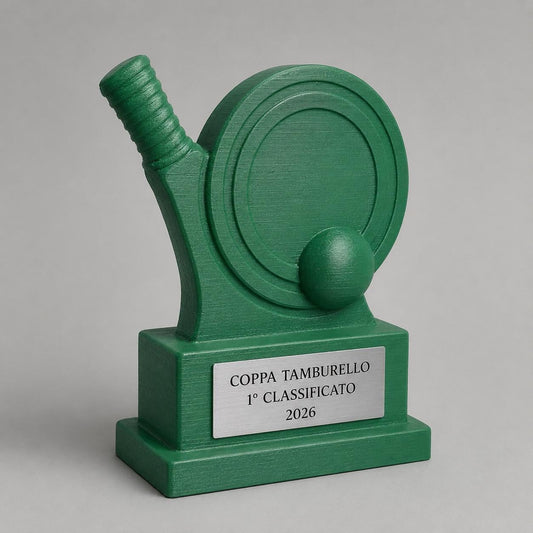 Trofeo Tamburello Personalizzato, Premio Sportivo per Tornei, Club, Squadre e Associazioni