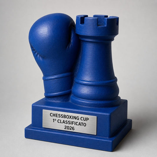 Trofeo Chessboxing Personalizzato, Premio Sportivo per Tornei, Club, Atleti e Associazioni