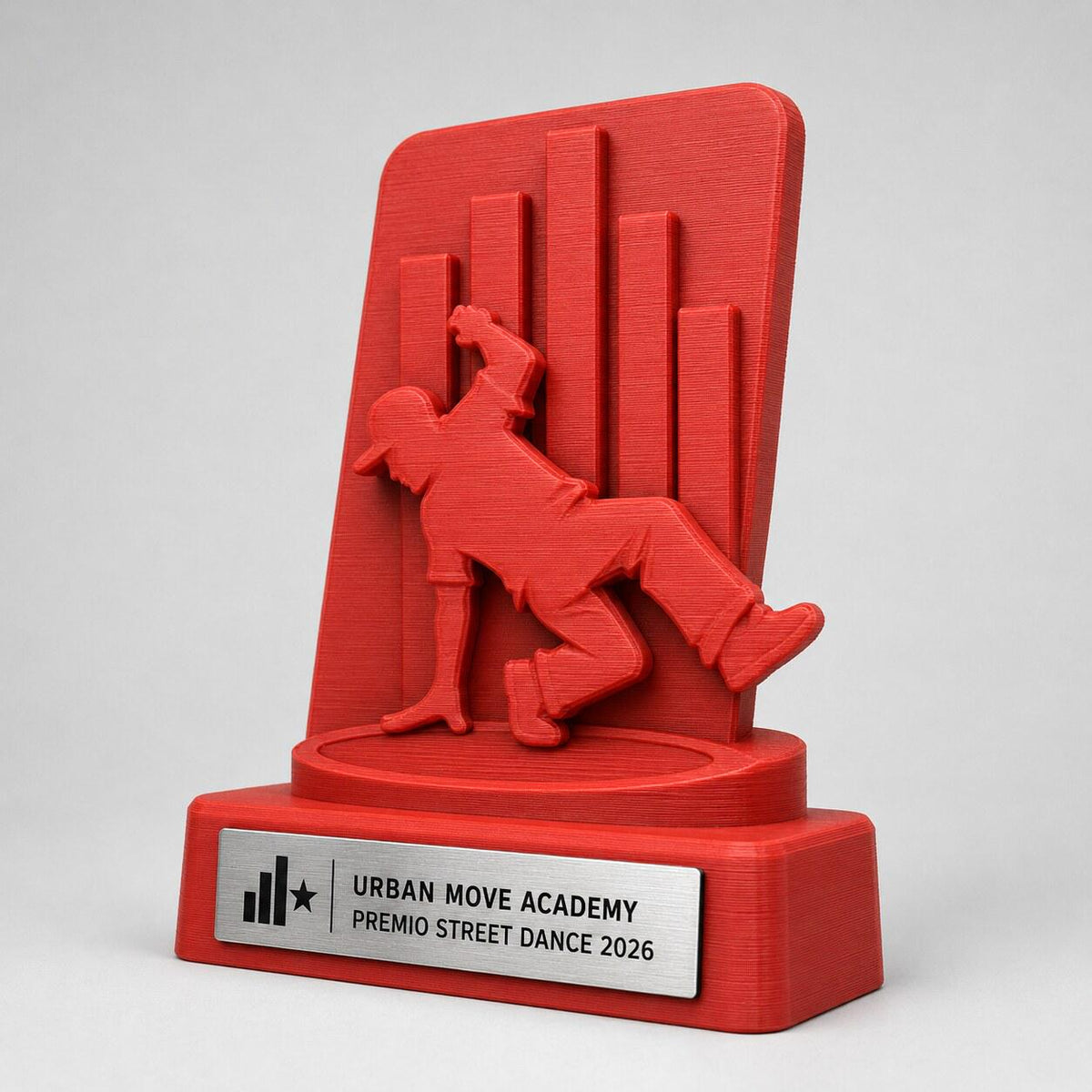 Trofeo Street Dance Personalizzato, Premio Hip Hop e Breakdance con Logo e Targhetta Acciaio