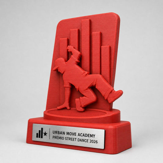 Trofeo Street Dance Personalizzato, Premio Hip Hop e Breakdance con Logo e Targhetta Acciaio