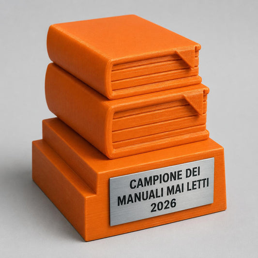 Trofeo Campione dei Manuali Mai Letti Personalizzato, Regalo Divertente per Amico, Collega, Papà o Nonno