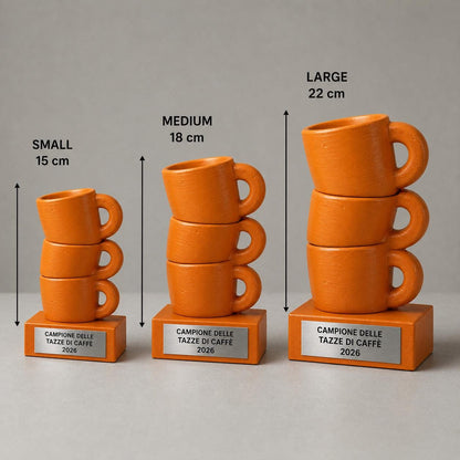 Trofeo Campione delle Tazze di Caffè Personalizzato, Regalo Divertente per Collega, Amico, Papà o Mamma