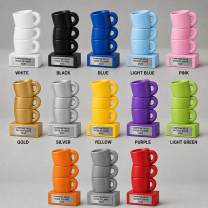 Trofeo Campione delle Tazze di Caffè Personalizzato, Regalo Divertente per Collega, Amico, Papà o Mamma