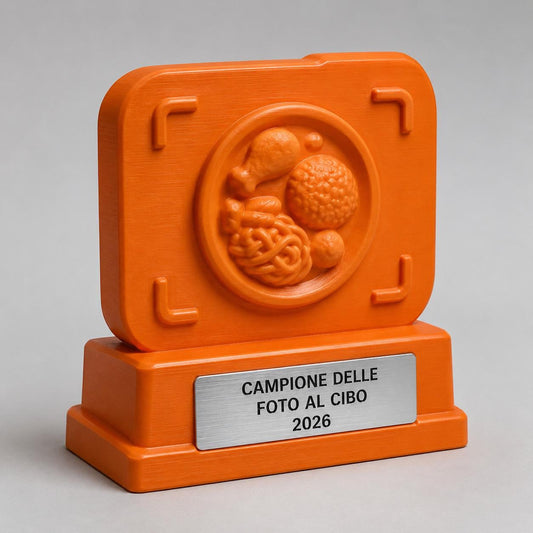 Trofeo Campione delle Foto al Cibo Personalizzato, Regalo Divertente per Amico, Collega, Foodie o Appassionato di Cucina