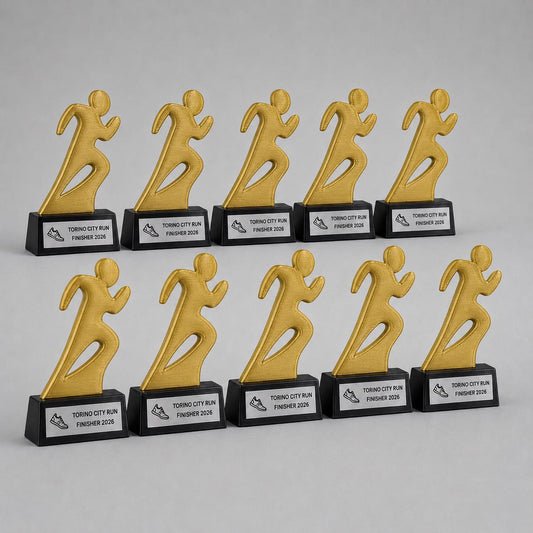 Set 10 Trofei Finisher Running Personalizzati con Logo