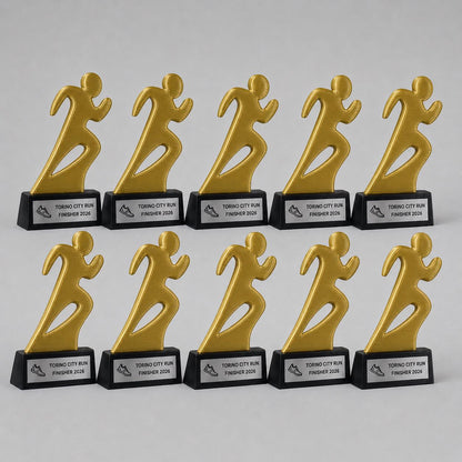 Set 10 Trofei Finisher Running Personalizzati con Logo