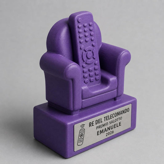 Trofeo Re del Telecomando Personalizzato, Regalo Divertente per Papà, Nonno, Amico o Collega