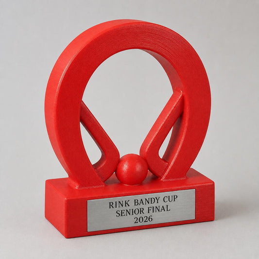 Trofeo Rink Bandy Personalizzato, Premio Sportivo per Tornei, Club e Squadre con Targhetta Incisa