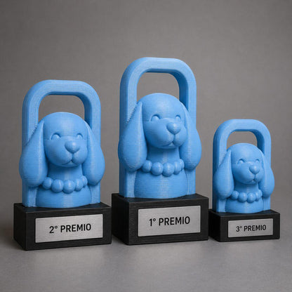 Set Podio Toelettatura e Grooming Personalizzato, 3 6 o 10 Trofei per Gare, Scuole, Saloni e Associazioni con Logo