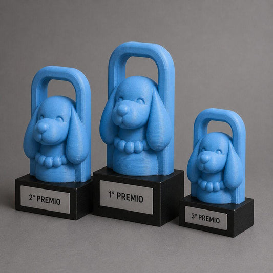 Set Podio Toelettatura e Grooming Personalizzato, 3 6 o 10 Trofei per Gare, Scuole, Saloni e Associazioni con Logo