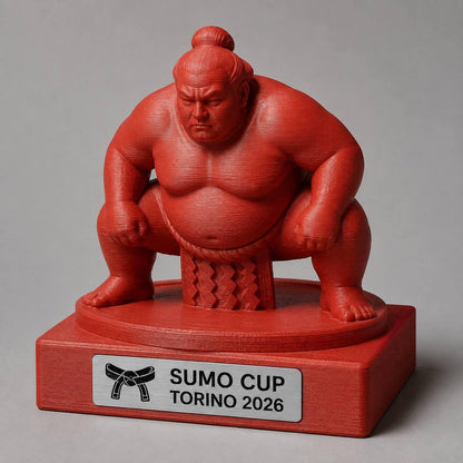 Trofeo Sumo Personalizzato, Premio Sportivo per Tornei, Dojo e Campionati con Logo e Targhetta Incisa