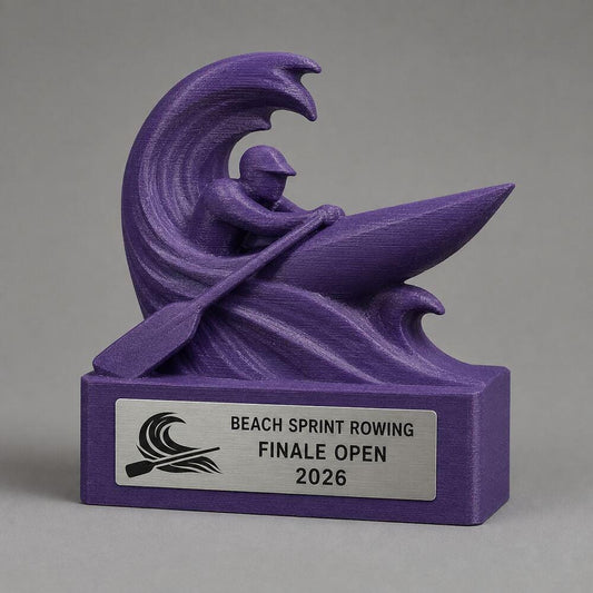 Trofeo Beach Sprint Rowing Personalizzato, Premio Coastal Rowing per Gare, Club e Regate con Targhetta Incisa