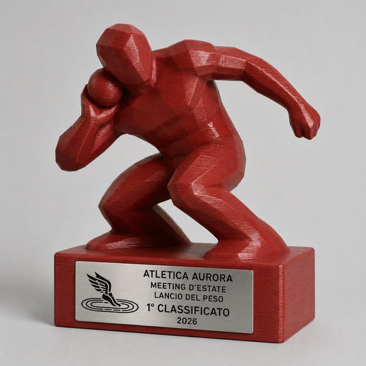 Trofeo Lancio del Peso Personalizzato, Premio Atletica Leggera per Gara e Club con Logo e Targhetta