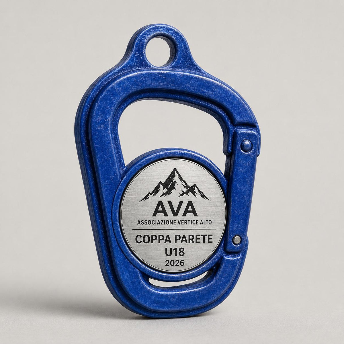 Set da 10 Medaglie Tutte Uguali, Arrampicata Personalizzate a Forma di Moschettone per Gare, Palestre e Club con Logo e Data