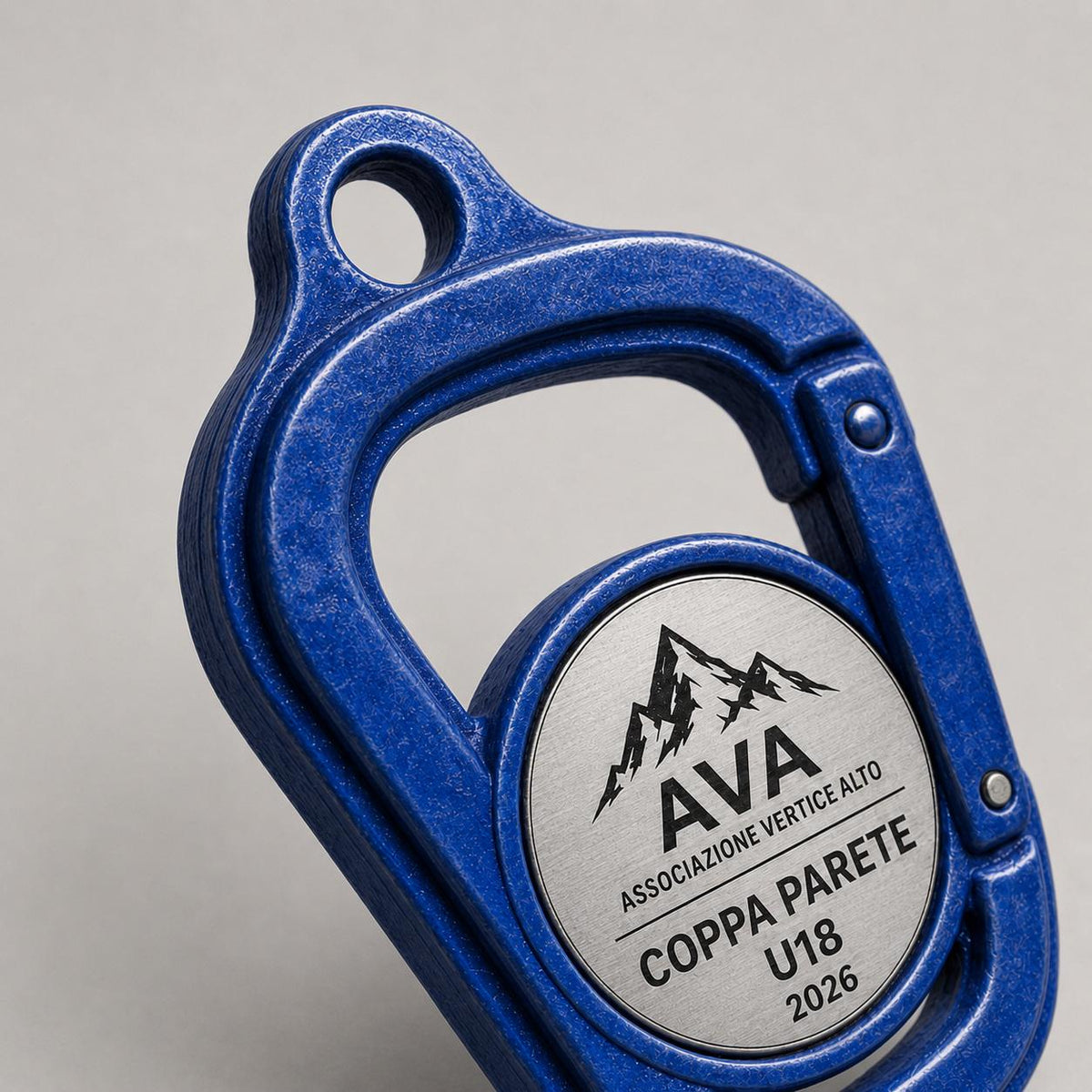 Set da 10 Medaglie Tutte Uguali, Arrampicata Personalizzate a Forma di Moschettone per Gare, Palestre e Club con Logo e Data