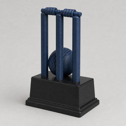 Trofeo Cricket Personalizzato con Wicket e Palla, Premio Torneo per Club, Scuole e Categorie con Logo