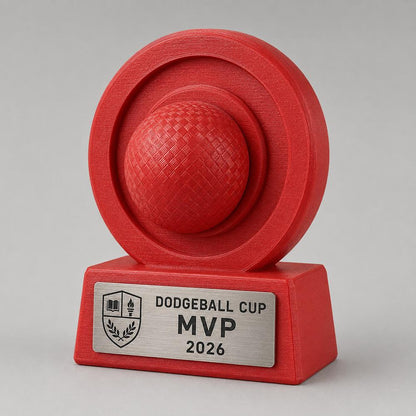 Trofeo Dodgeball Personalizzato con Palla e Bersaglio, Premio Torneo per Scuole, Club e Squadre