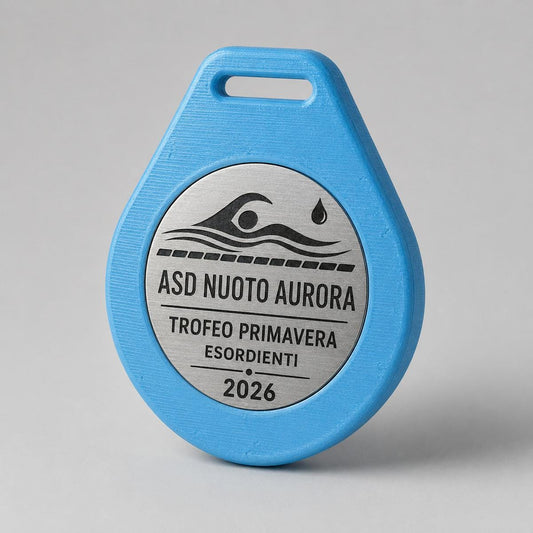 Set da 10 Medaglie Nuoto Goccia Tutte Uguali, Premio Gara per Piscine, Scuole e Club