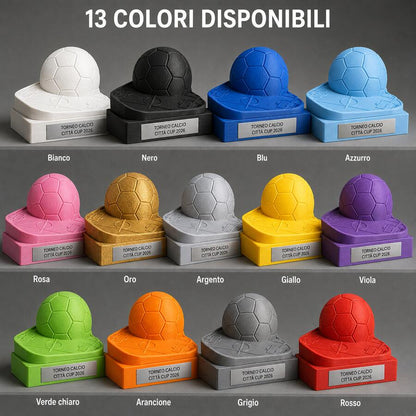 Trofeo Calcio Pallone e Campo Personalizzato, Premio 3D per Tornei, Squadre, Club e Scuole Calcio