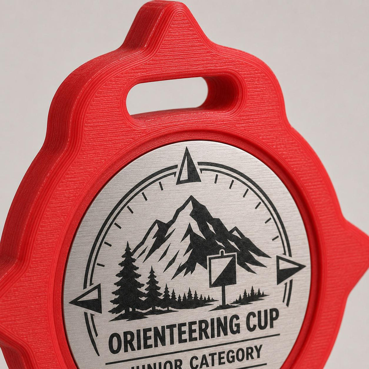 Set da 10 Medaglie Orienteering Tutte Uguali a Forma di Bussola, Premio per Gare, Scuole e Club