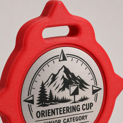 Set da 10 Medaglie Orienteering Tutte Uguali a Forma di Bussola, Premio per Gare, Scuole e Club