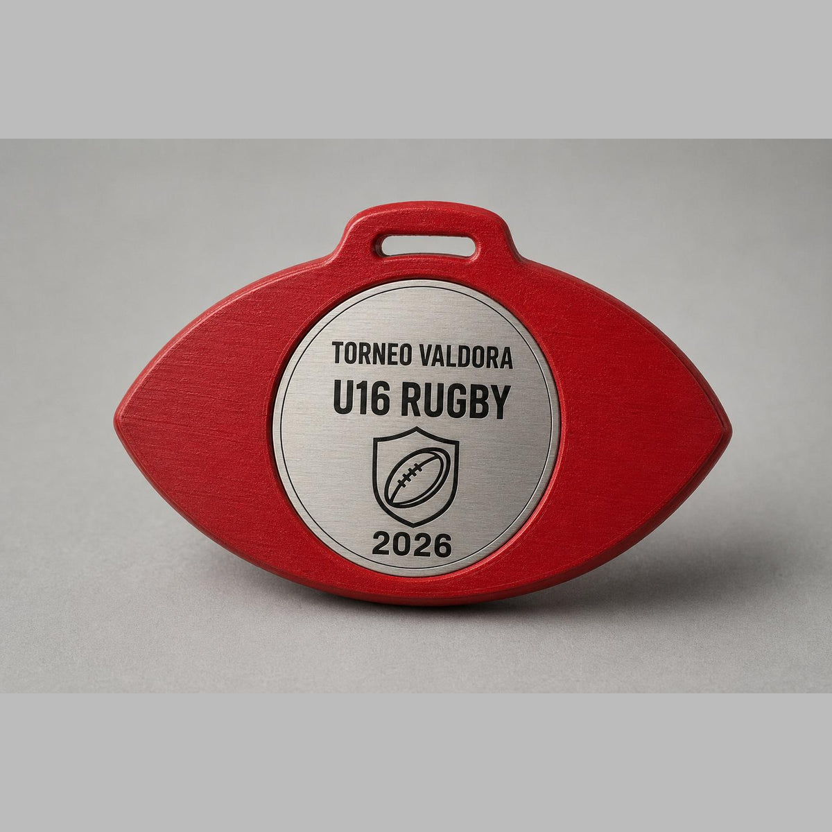 Set da 10 Medaglie Rugby Tutte Uguali, Forma Pallone per Tornei, Club, Scuole e Associazioni