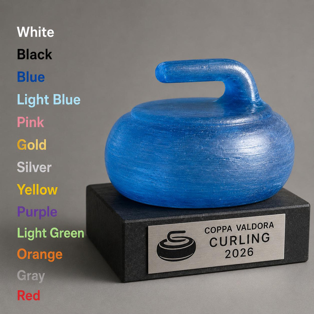 Trofeo Curling Personalizzato, Premio Torneo per Club, Gare, Scuole, Squadre e Associazioni