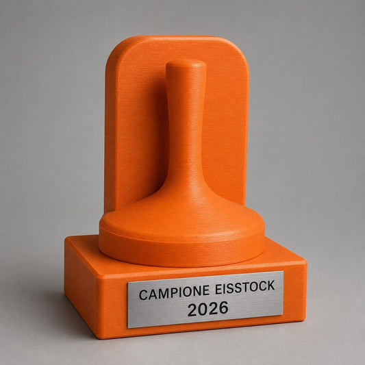 Trofeo Eisstock Personalizzato, Premio Ice Stock Sport per Tornei, Club e Gare su Ghiaccio con Targhetta Incisa