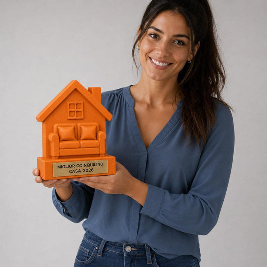 Trofeo Miglior Coinquilino Personalizzato, Regalo Divertente per Casa, Compleanno, Amico, Amica o Nuova Convivenza
