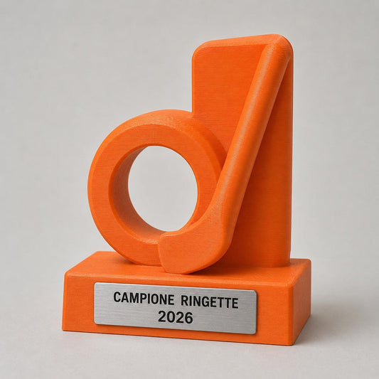 Trofeo Ringette Personalizzato, Premio Sportivo per Tornei, Club e Squadre con Targhetta Incisa