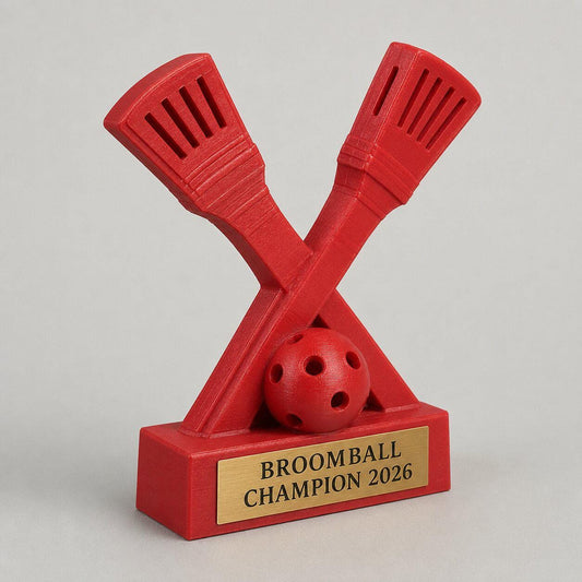Trofeo Broomball Personalizzato, Premio Sportivo per Tornei, Club e Squadre con Targhetta Incisa