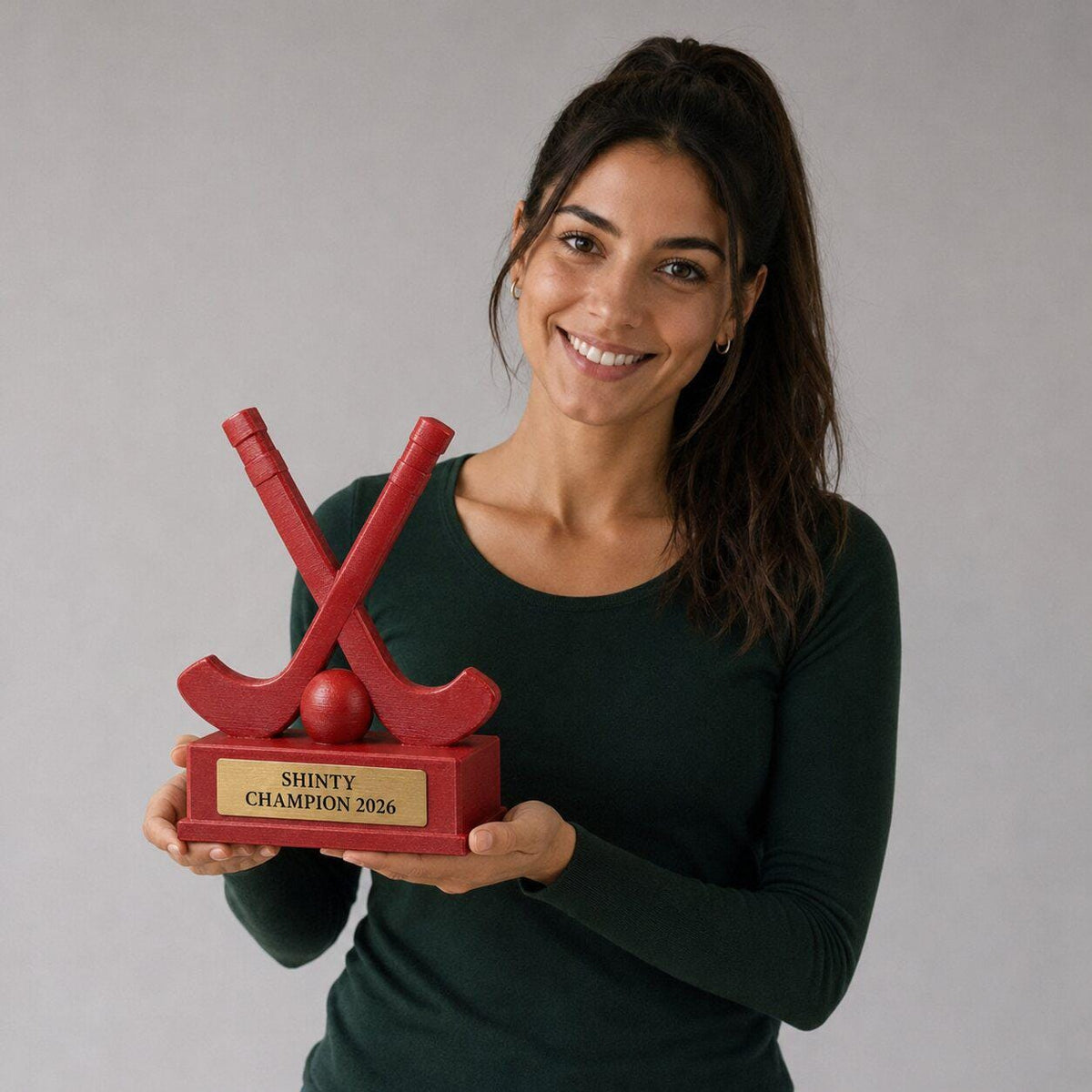 Trofeo Shinty Personalizzato, Premio Sportivo per Tornei, Club e Squadre con Targhetta Incisa