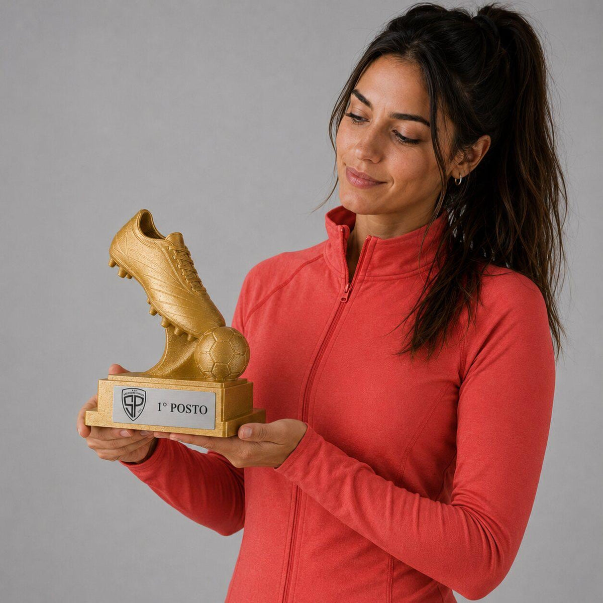 Trofeo Calcio Scarpa e Pallone Personalizzato, Premio per Tornei, Club, Squadre e Scuole con Logo e Targhetta Incisa