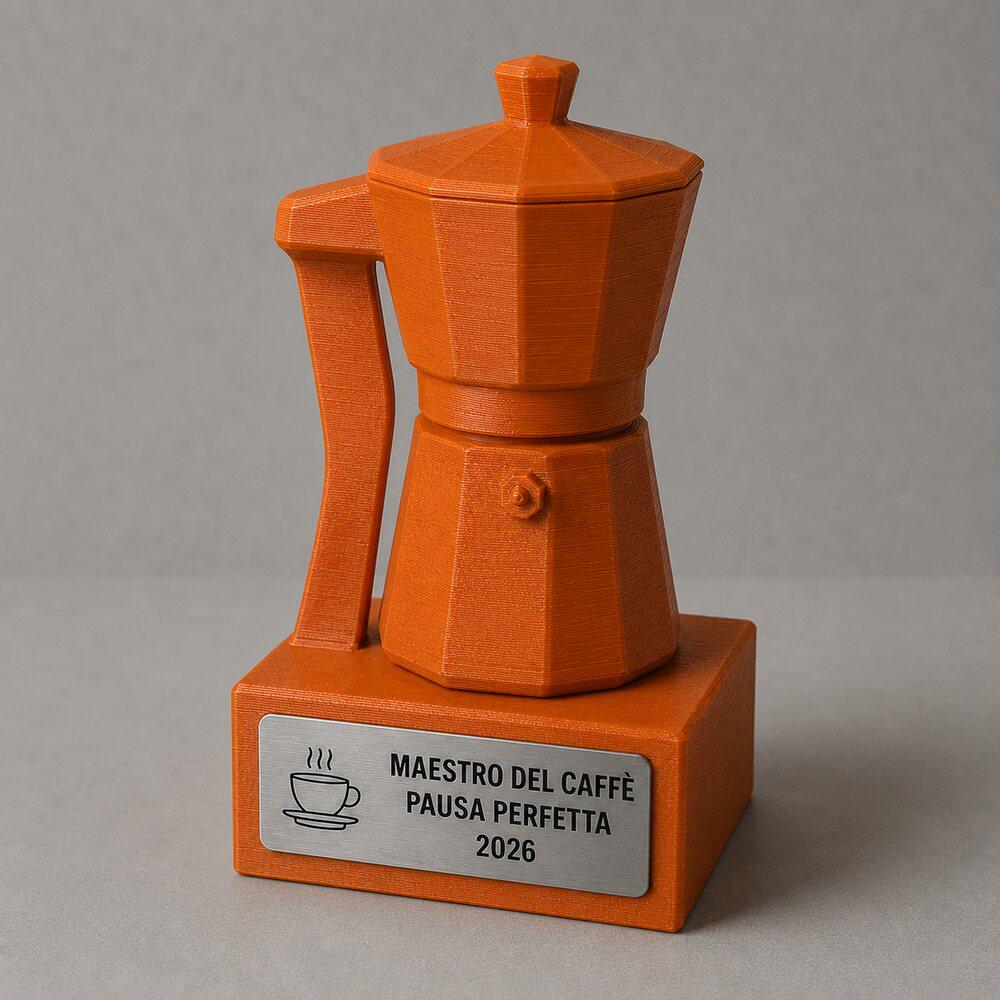 Trofeo Maestro del Caffè Personalizzato, Regalo Divertente per Amico, Collega, Papà o Coffee Lover