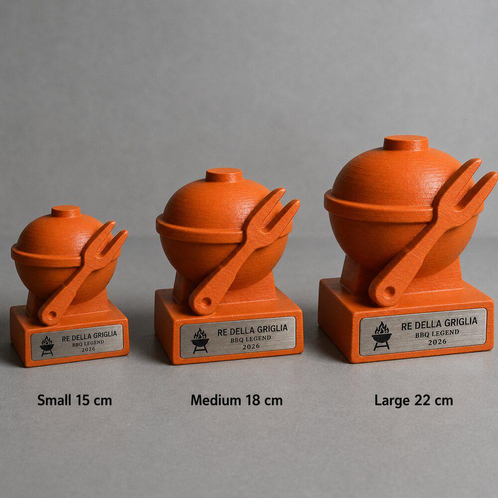 Trofeo Re della Griglia Personalizzato, Regalo Divertente per Barbecue, Amico, Papà o Collega