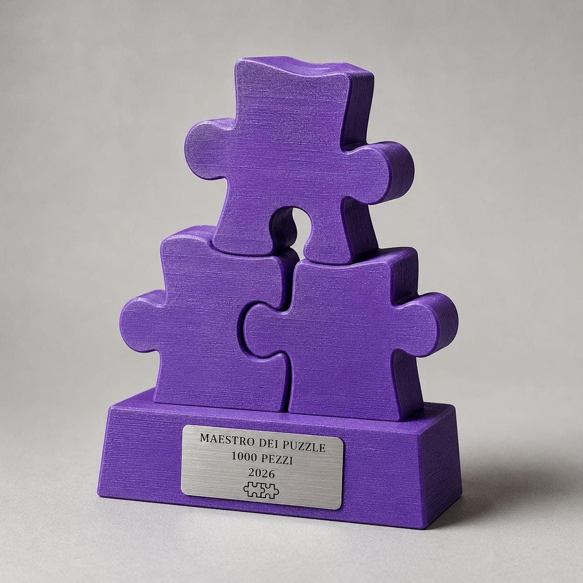 Trofeo Maestro dei Puzzle Personalizzato, Regalo Divertente per Amico, Famiglia, Collega o Puzzle Lover