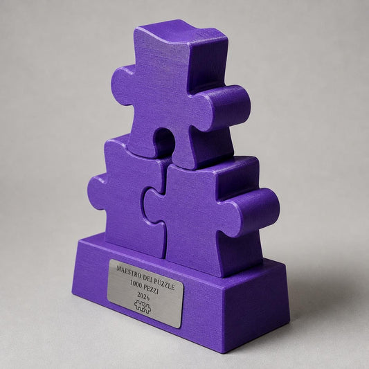 Trofeo Maestro dei Puzzle Personalizzato, Regalo Divertente per Amico, Famiglia, Collega o Puzzle Lover