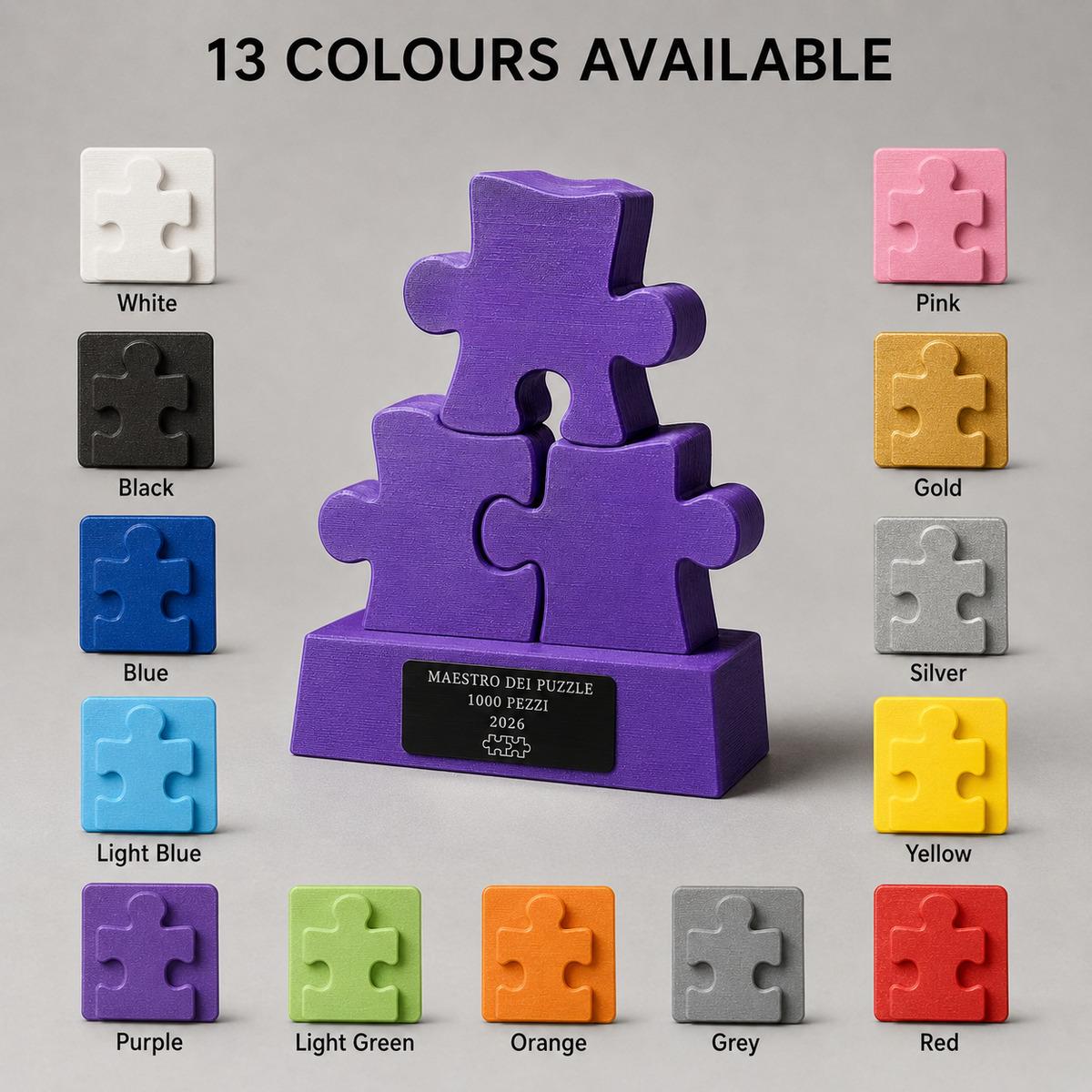Trofeo Maestro dei Puzzle Personalizzato, Regalo Divertente per Amico, Famiglia, Collega o Puzzle Lover