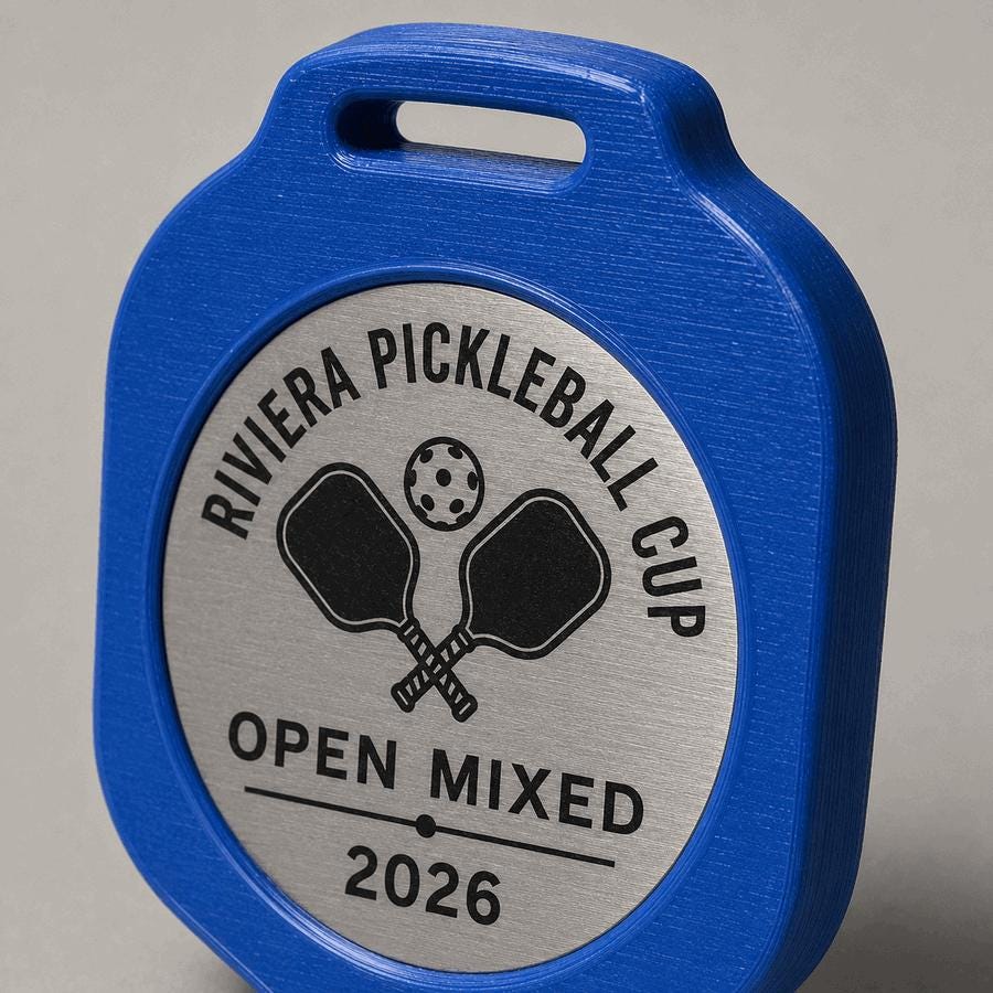 Set da 10 Medaglie Pickleball Tutte Uguali, Premio Personalizzato per Tornei, Club e Associazioni