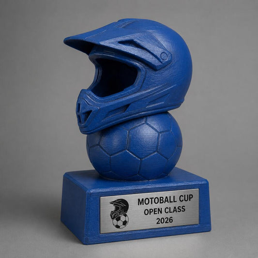 Trofeo Motoball Personalizzato, Premio Sportivo per Tornei, Club, Scuole e Associazioni
