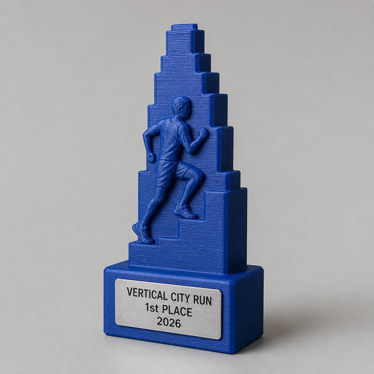 Trofeo Tower Running Personalizzato, Premio Sportivo per Gare Verticali, Club, Scuole e Associazioni