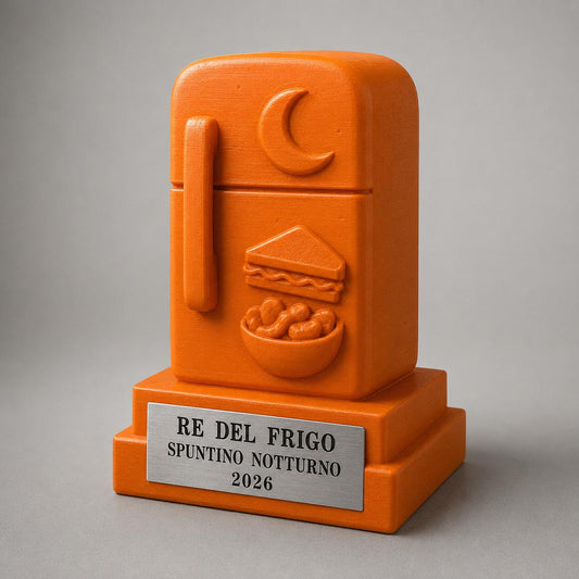 Trofeo Re del Frigo Notturno Personalizzato, Regalo Divertente per Amico, Collega, Coinquilino o Snack Lover