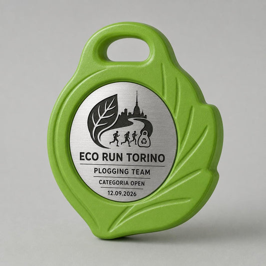 Set da 10 Medaglie Plogging Tutte Uguali, Ordine minimo: 10 Medaglie Tutte Uguali, Premio Eco Run Personalizzato