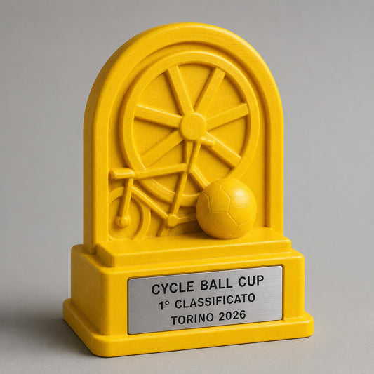 Trofeo Cycle Ball Personalizzato, Premio Sportivo per Tornei Radball, Club, Squadre e Associazioni