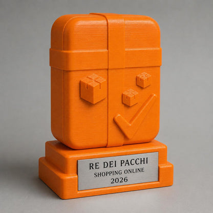 Trofeo Re dei Pacchi Online Personalizzato, Regalo Divertente per Shopping Lover, Amico, Collega o Coinquilino