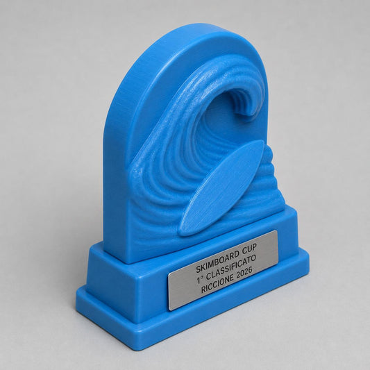 Trofeo Skimboarding Personalizzato, Premio Sportivo per Gare Skimboard, Club, Scuole e Associazioni