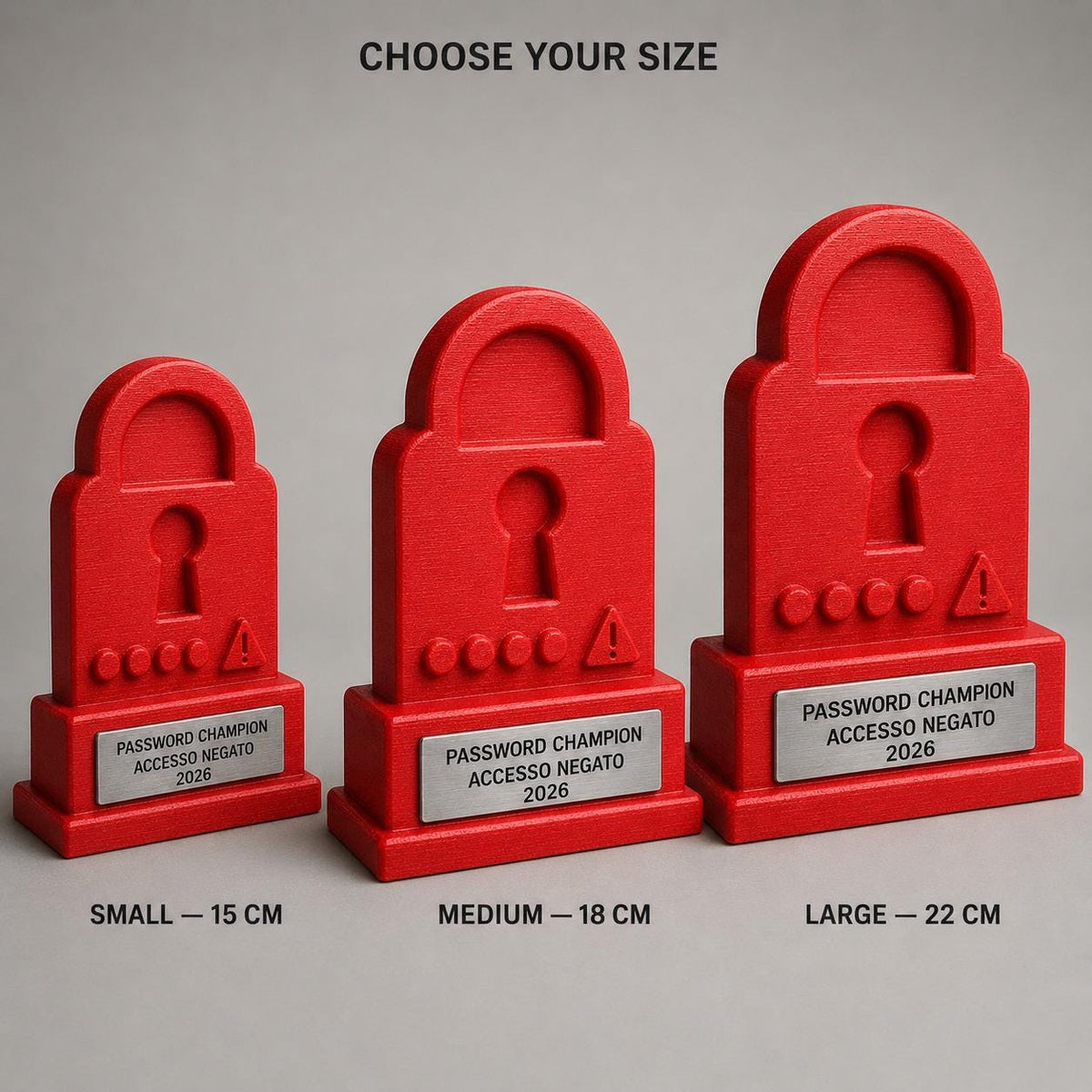 Trofeo Campione delle Password Dimenticate Personalizzato, Regalo Divertente per Collega, Amico o Informatico